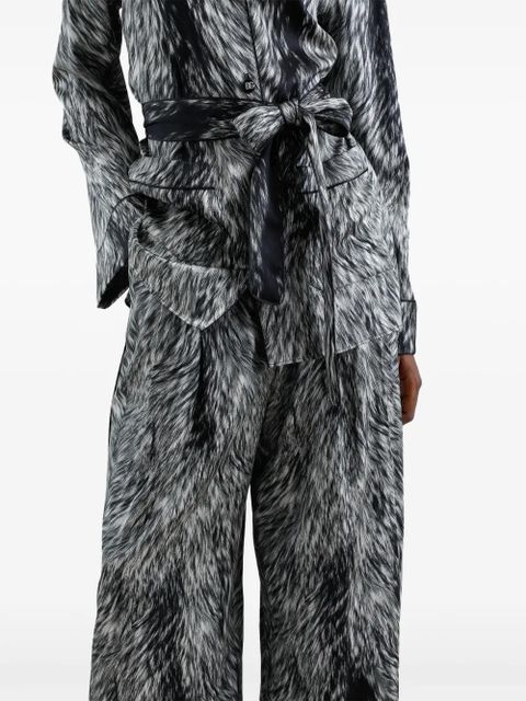 Dolce & Gabbana fur-print blouse - White