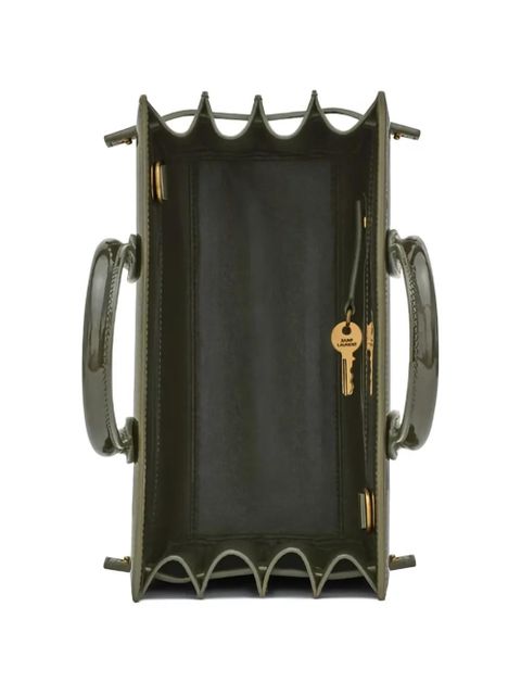 Saint Laurent mini Sac De Jour padlock-tag tote bag - Green