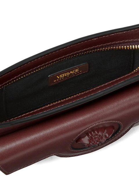 Versace small La Medusa leather shoulder bag - Brown