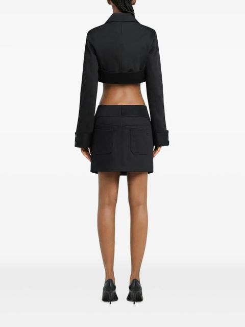 Courrèges belted mini skirt - Black