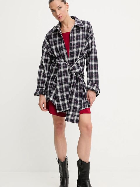 Answear.LAB koszula damska kolor granatowy relaxed z kołnierzykiem klasycznym - zdjęcie produktu nr 1