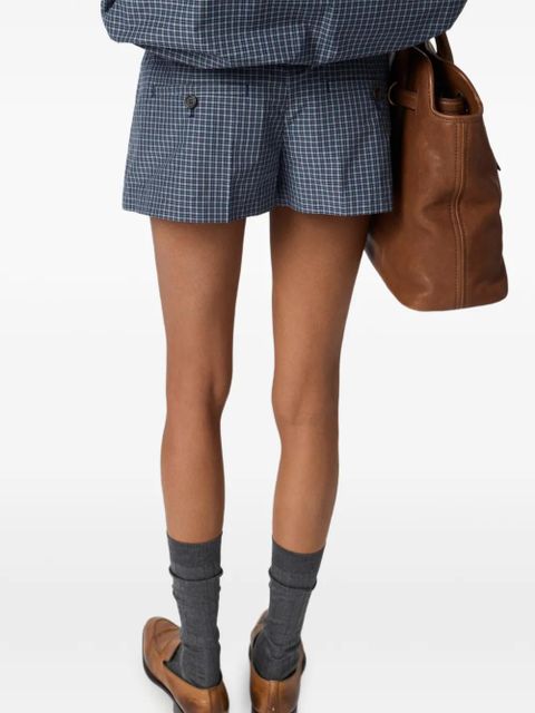 Miu Miu check-pattern mini skort - Blue