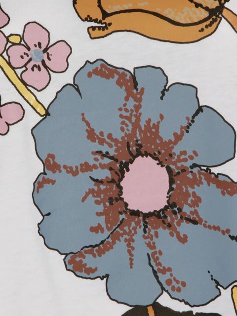 Marni floral-print T-shirt - White