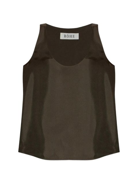Róhe scoop-neck sleeveless top - Brown - zdjęcie produktu nr 1