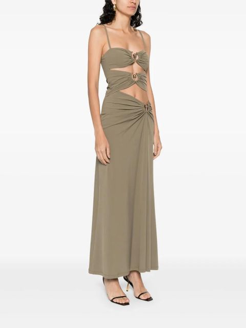 Christopher Esber ruched orbit midi dress - Green - zdjęcie produktu nr 2