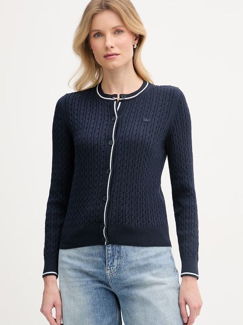 Lacoste kardigan damski z bawełną - zdjęcie produktu nr 1