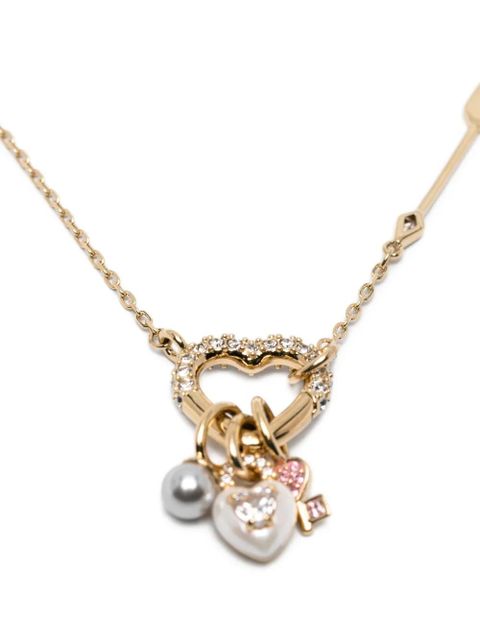 Swarovski heart-pendant necklace - Gold
