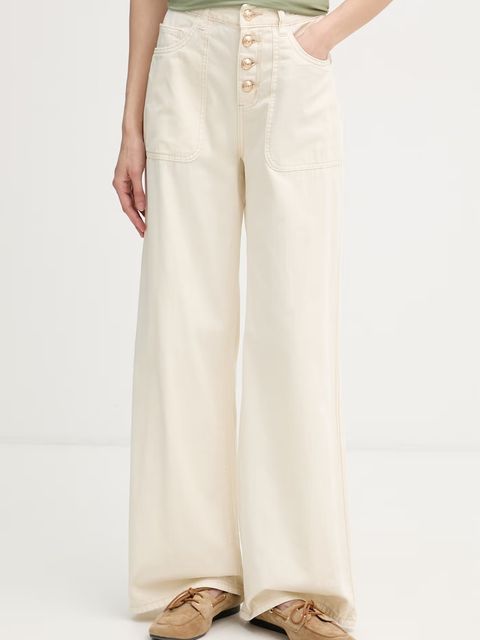 Gaudi spodnie wide leg damskie bawełniane - zdjęcie produktu nr 1