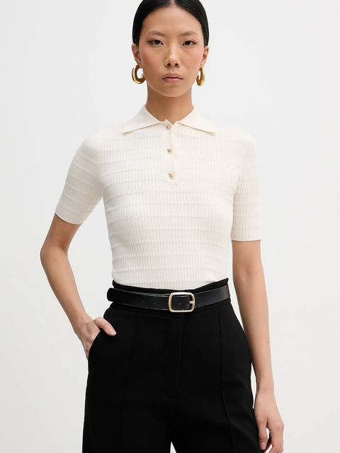 Marella t-shirt LEGNO damskie kolor beżowy 2613361101200 - zdjęcie produktu nr 1