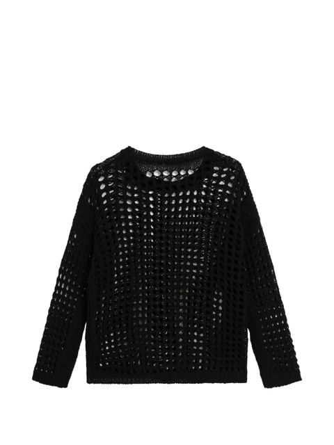 Max Mara open-knit long-sleeve sweater - Black - zdjęcie produktu nr 2