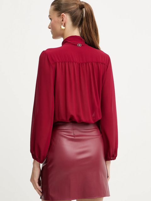 Liu Jo sukienka kolor bordowy mini rozkloszowana MF5072 E0624