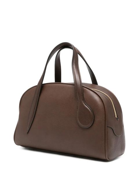 Liffner mini bowling smooth leather tote bag - Brown