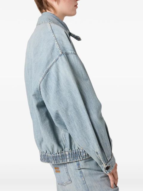 Miu Miu stonewashed denim jacket - Blue - zdjęcie produktu nr 2