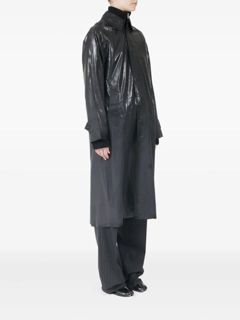 Maison Margiela crackle-effect raincoat - Black