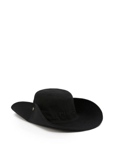 PINKO button-detail fedora hat - Black - zdjęcie produktu nr 1