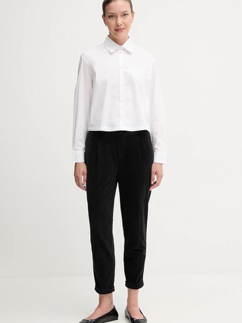 United Colors of Benetton koszula damska kolor biały relaxed z kołnierzykiem klasycznym 54KXDQ0CC