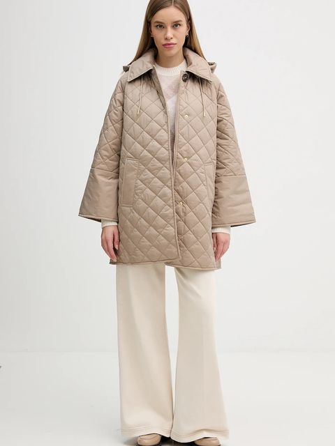 Barbour kurtka Cara kolor zielony przejściowa oversize LQU1887 - zdjęcie produktu nr 2