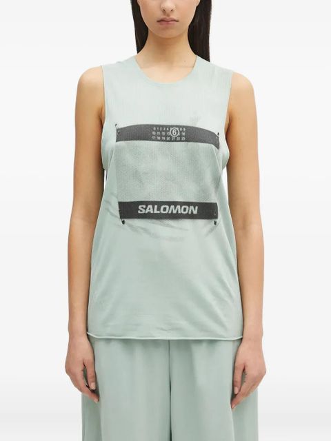 MM6 Maison Margiela x Salomon print sleeveless vest - Blue - zdjęcie produktu nr 1