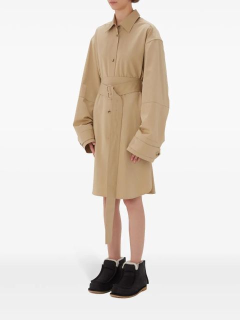 JW Anderson double-wrap trench dress - Neutrals