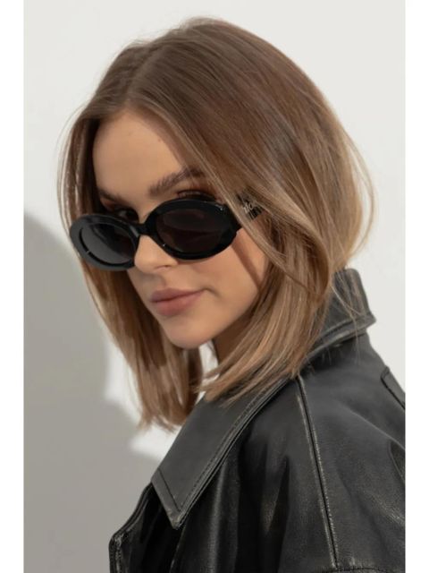 Chloé Eyewear oval-frame recycled-acetate sunglasses - Black - zdjęcie produktu nr 2