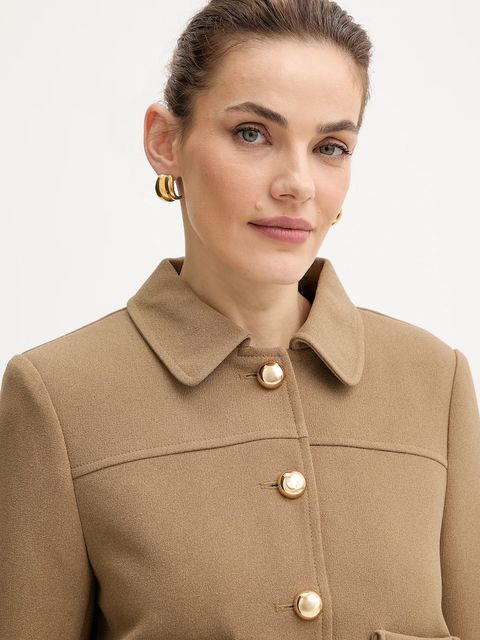 Morgan marynarka kolor brązowy jednorzędowa gładka VCELIN - zdjęcie produktu nr 2