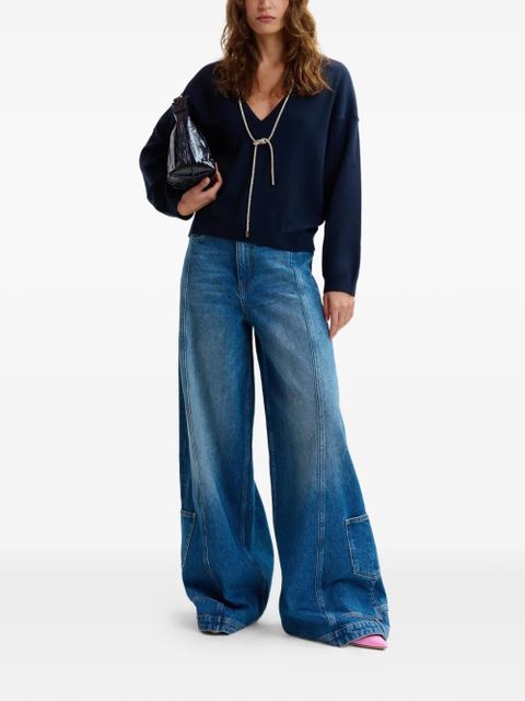 Essentiel Antwerp rhinestone-strap sweater - Blue - zdjęcie produktu nr 2