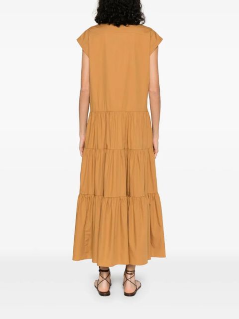 Max Mara cotton midi dress - Brown