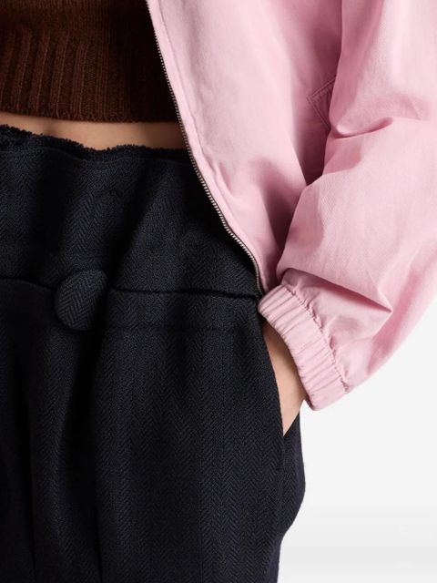 Prada chevron-pattern wool skirt - Blue