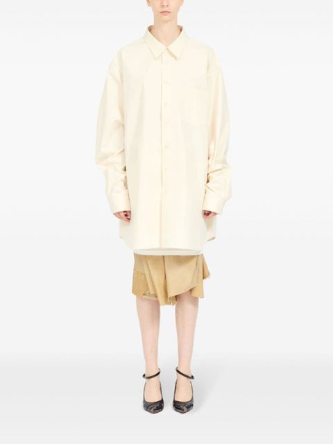 Maison Margiela oversized cotton shirt - Neutrals