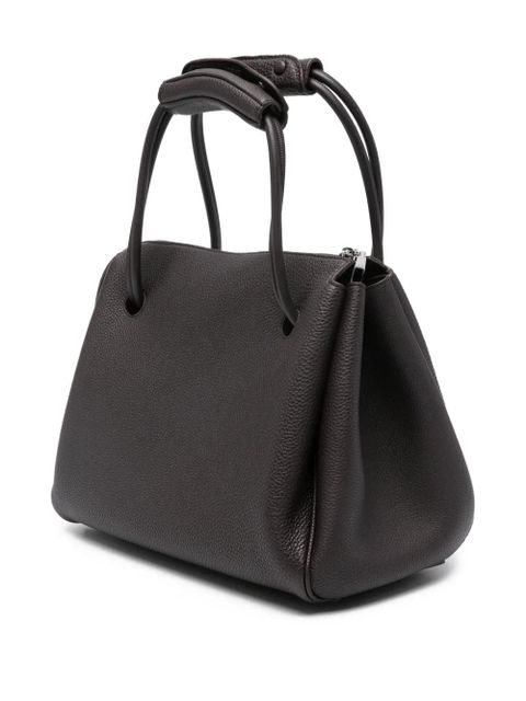 LOEWE top-handles textured-leather satchel bag - Brown