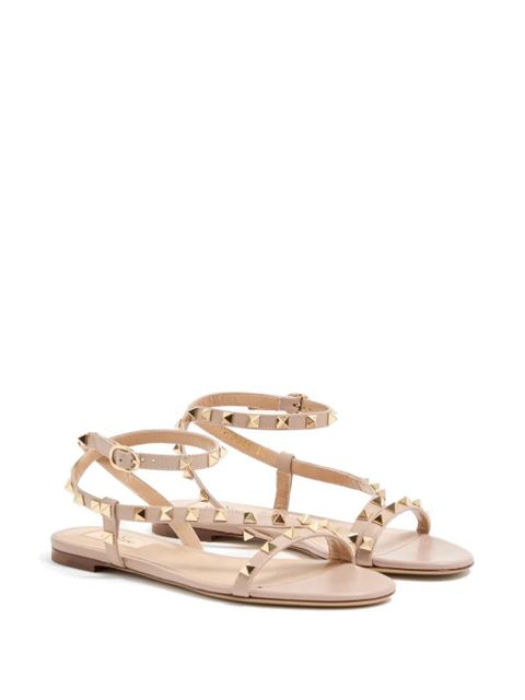 Valentino Garavani Rockstud calfskin sandals - Neutrals - zdjęcie produktu nr 2