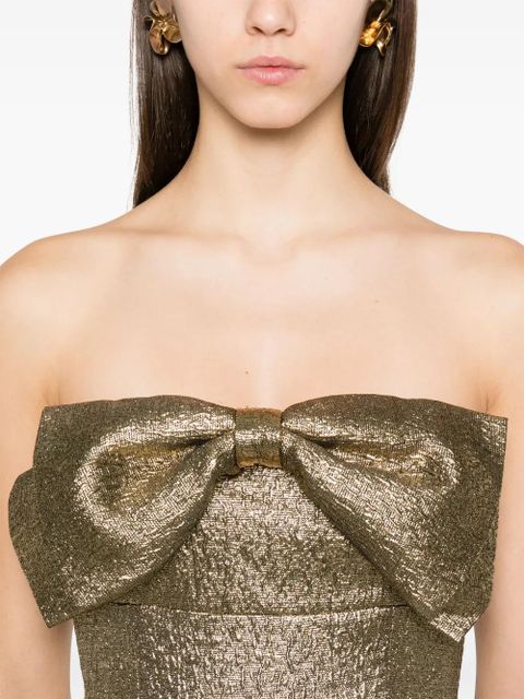 Self-Portrait metallic mini dress - Gold