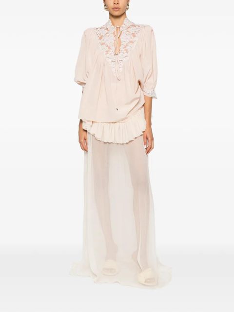 Chloé lace-trim blouse - Pink - zdjęcie produktu nr 2