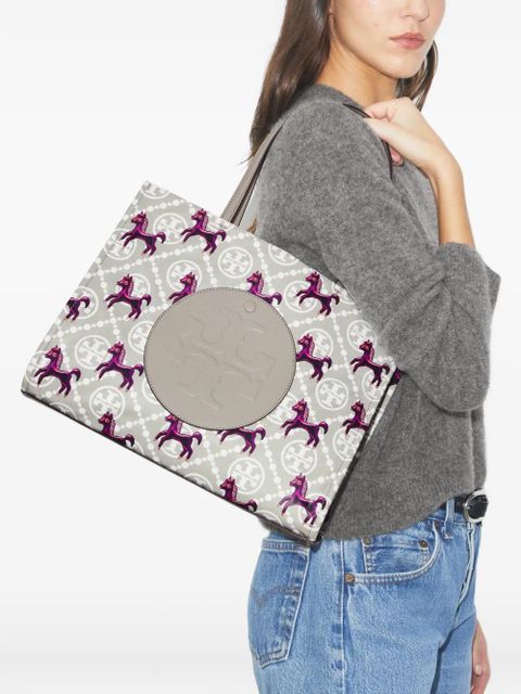 Tory Burch Ella horse-printed tote bag - Grey - zdjęcie produktu nr 1
