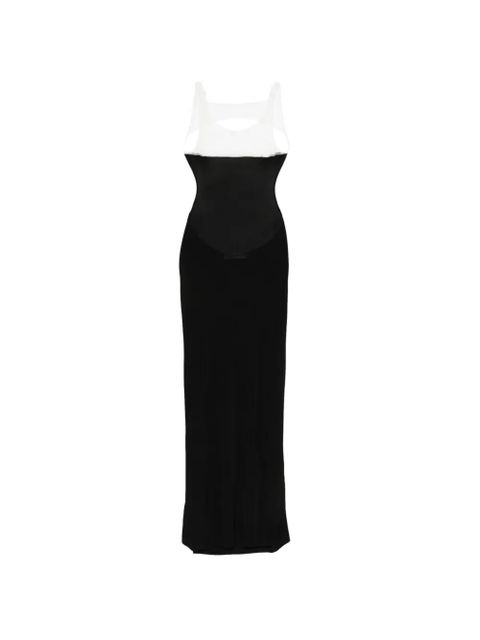 Aya Muse semi-sheer maxi dress - Black - zdjęcie produktu nr 2