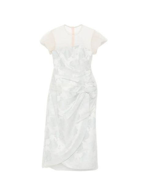 Simone Rocha layered gathered midi dress - Blue - zdjęcie produktu nr 1
