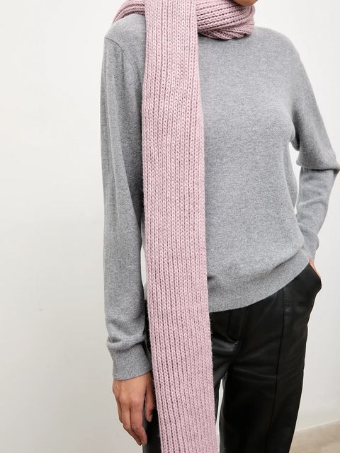 Answear.LAB szalik z wełną damski kolor fioletowy gładki