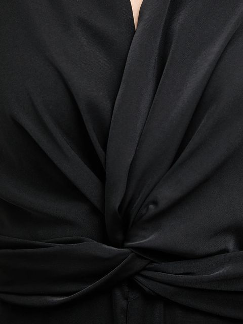 Answear.LAB kombinezon kolor czarny z dekoltem w szpic