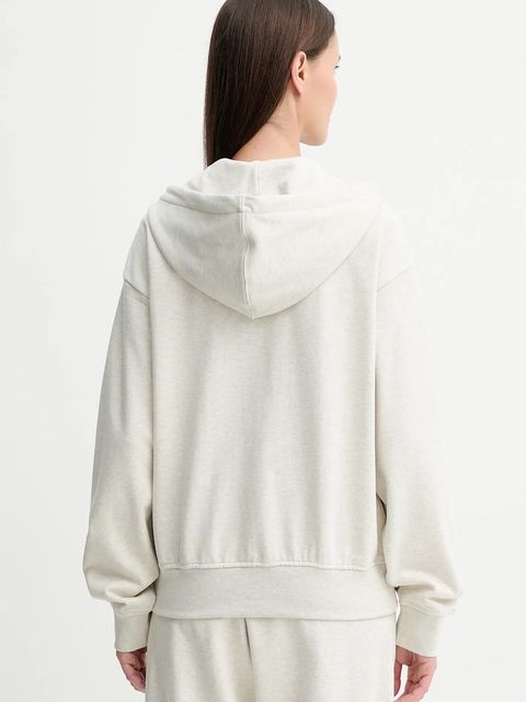 Calvin Klein Jeans bluza damska kolor szary z kapturem z nadrukiem LV047B270G