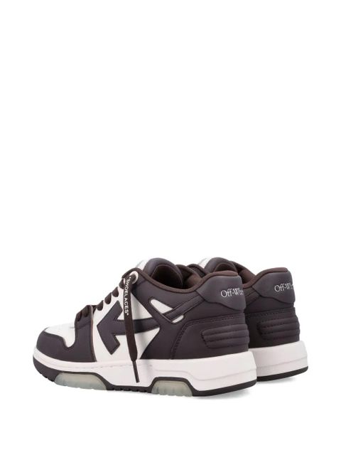 Off-White Our Of Office arrow-logo leather sneakers - Brown
