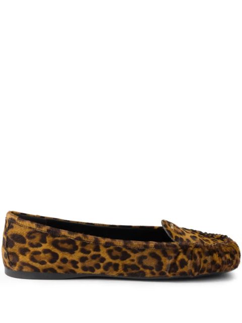 Prada leopard-print loafers - Brown - zdjęcie produktu nr 1