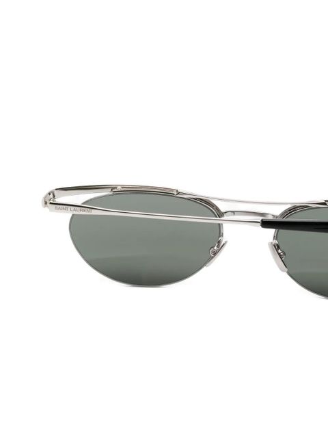 Saint Laurent Eyewear oval-frame sunglasses - Silver