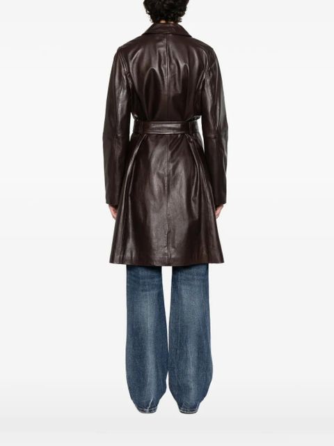 Max Mara Mstamaca button belted jacket - Brown