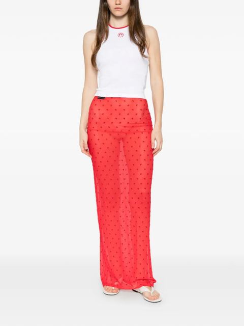 Marine Serre Moon Plumetis mesh skirt - Red - zdjęcie produktu nr 2