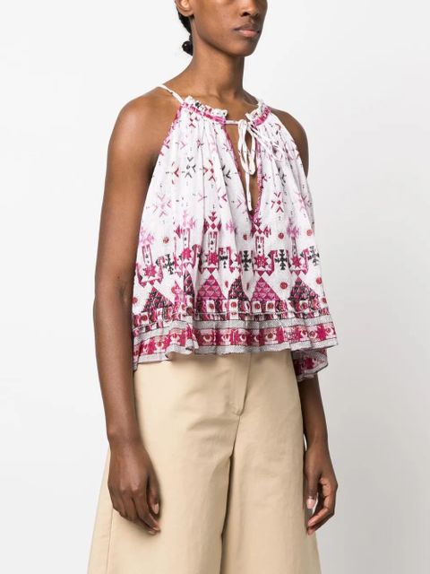 MARANT ÉTOILE Fabino graphic-print top - White