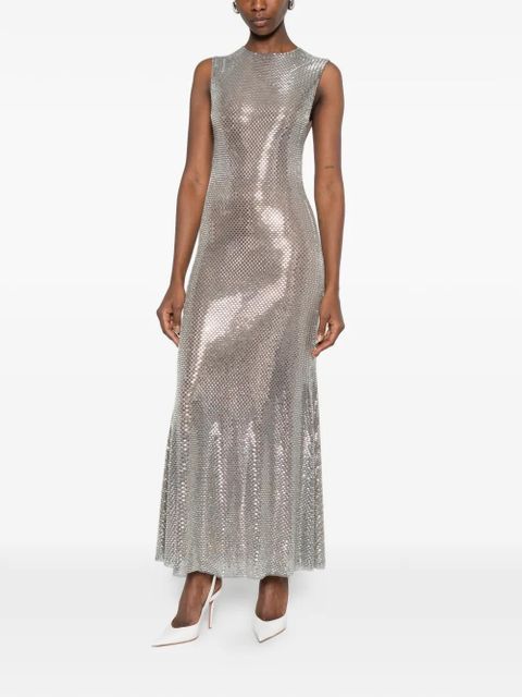 Self-Portrait sleeveless maxi dress - Silver - zdjęcie produktu nr 2