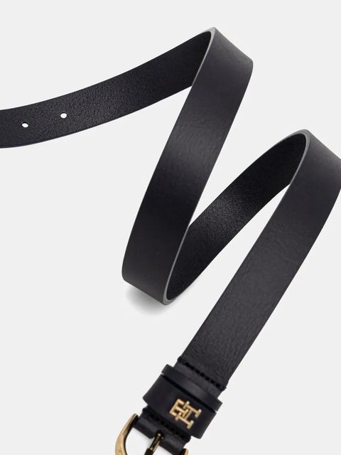 Tommy Hilfiger pasek skórzany damski kolor granatowy AW0AW16836 - zdjęcie produktu nr 2