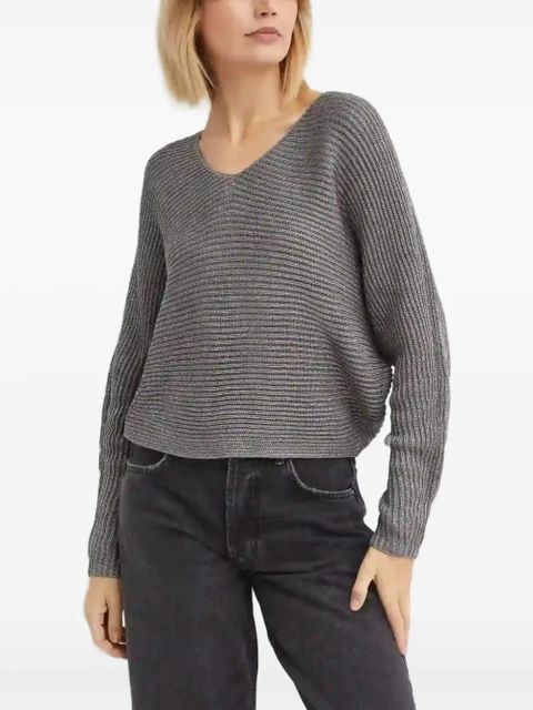 Lauren Ralph Lauren V-neck long-sleeve sweater - Grey