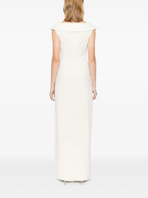 Lauren Ralph Lauren knot-detailed cady maxi dress - Neutrals