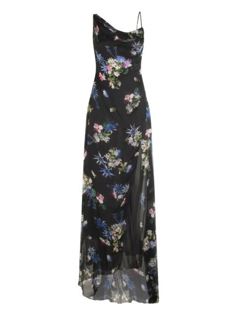 Blumarine embroidered-print silk chiffon dress - Blue - zdjęcie produktu nr 1